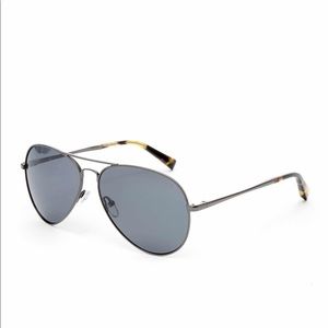 Ted Baker 57mm Grey Metal Aviator Sunglasses